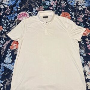 Alfani White Polo Shirt Classic Short-Sleeve Design